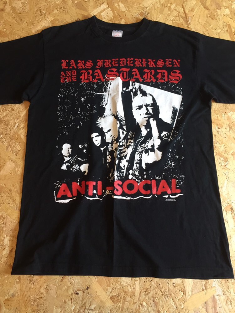 Vintage Lars Frederiksen & the Basta**s Anti Social punk rock t-shirt size large