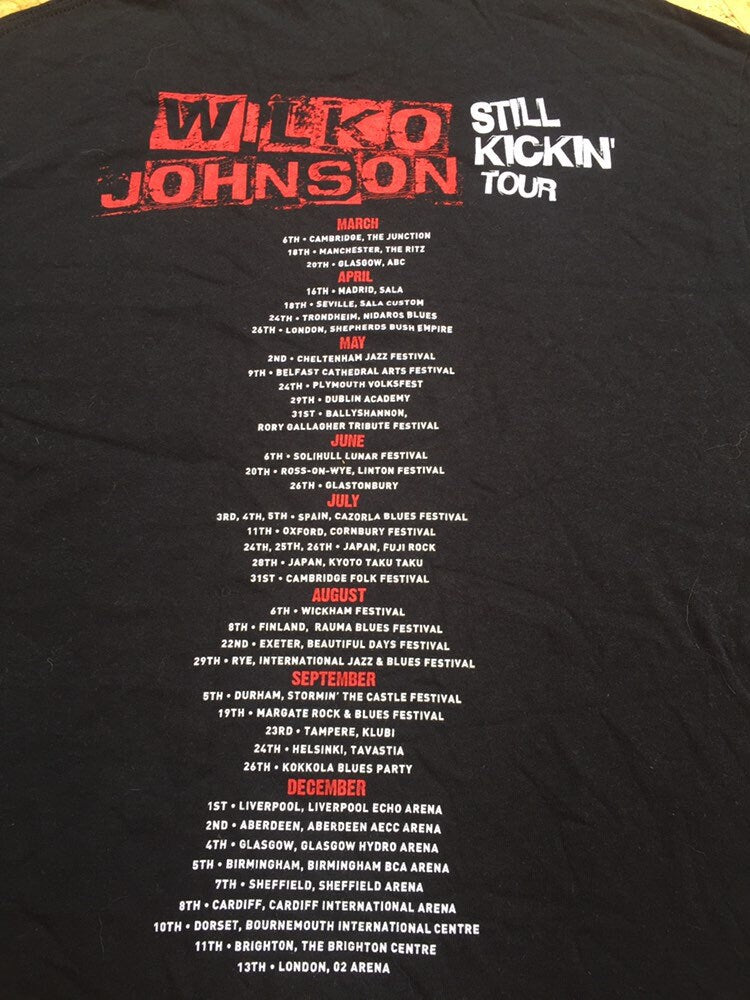 Wilko Johnson still kicking tour 00s music merch band t shirt Indie band size medium