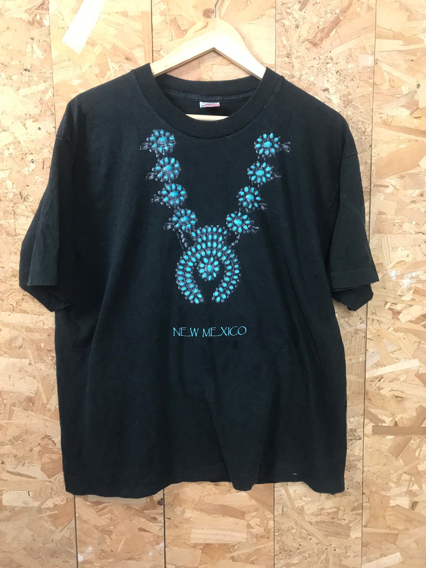 Vintage 90s New Mexico Navajo jewels  Albuquerque USA souvenir black t-shirt size XL