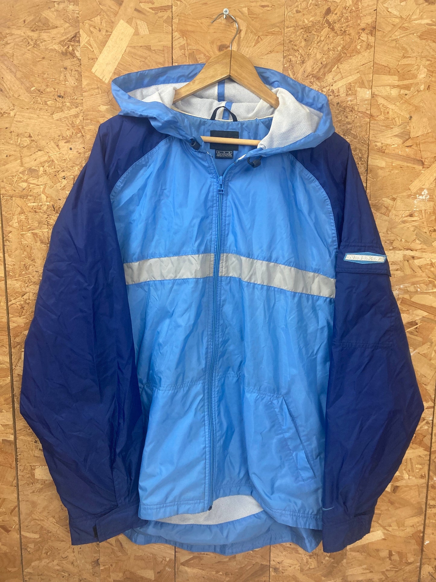 Vintage Y2K Nike light blue windbreaker shell track top jacket size XL