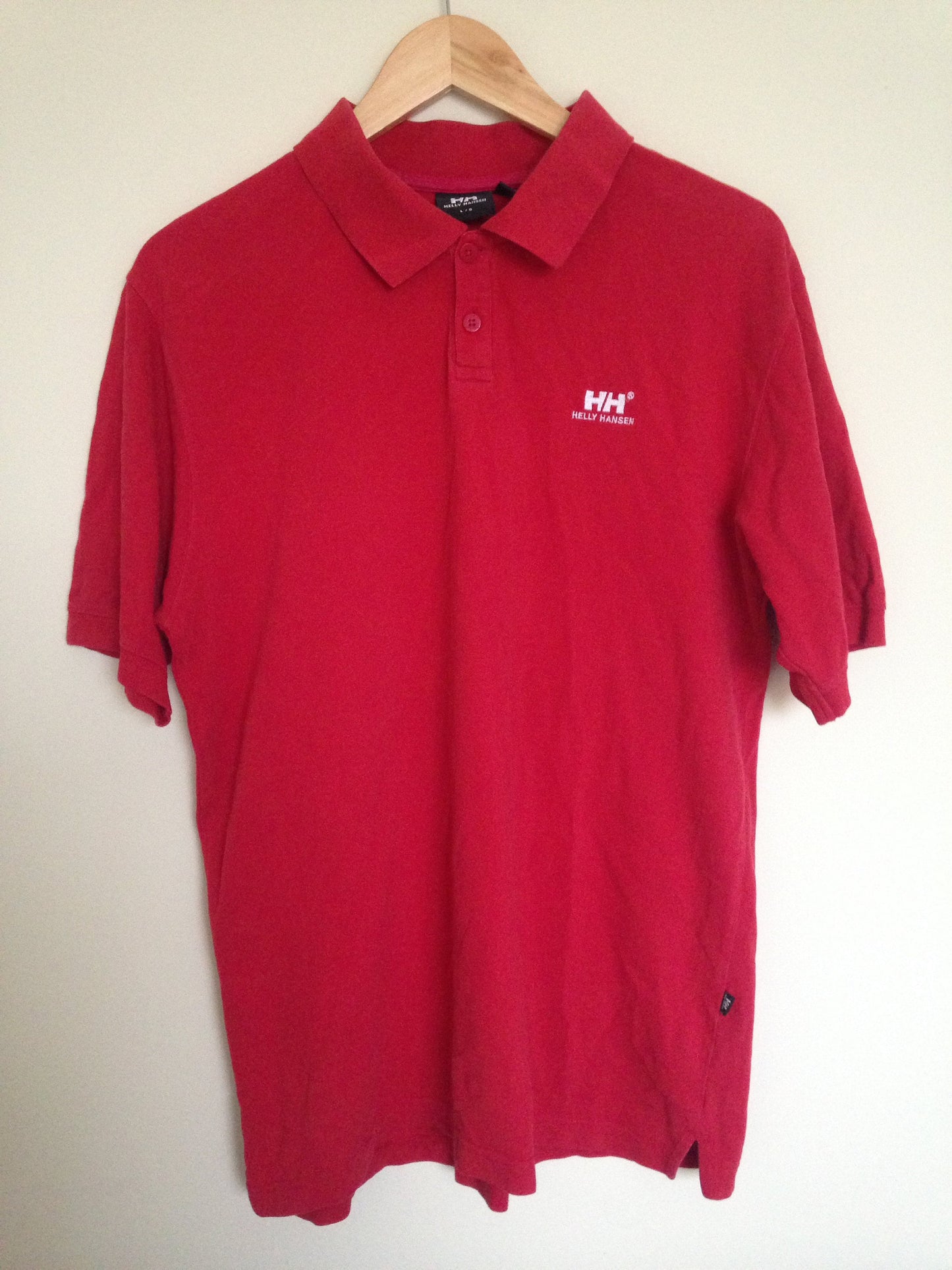 Vintage Y2K Helly Hansen red minimal polo t-shirt size XL