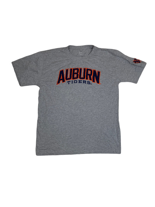 Vintage Y2K Auburn Tigers USA embroidered spell out grey t shirt size large