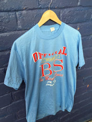 Vintage 90s Official member bob Steve morning cruiser USA souvenir light blue t shirt size large