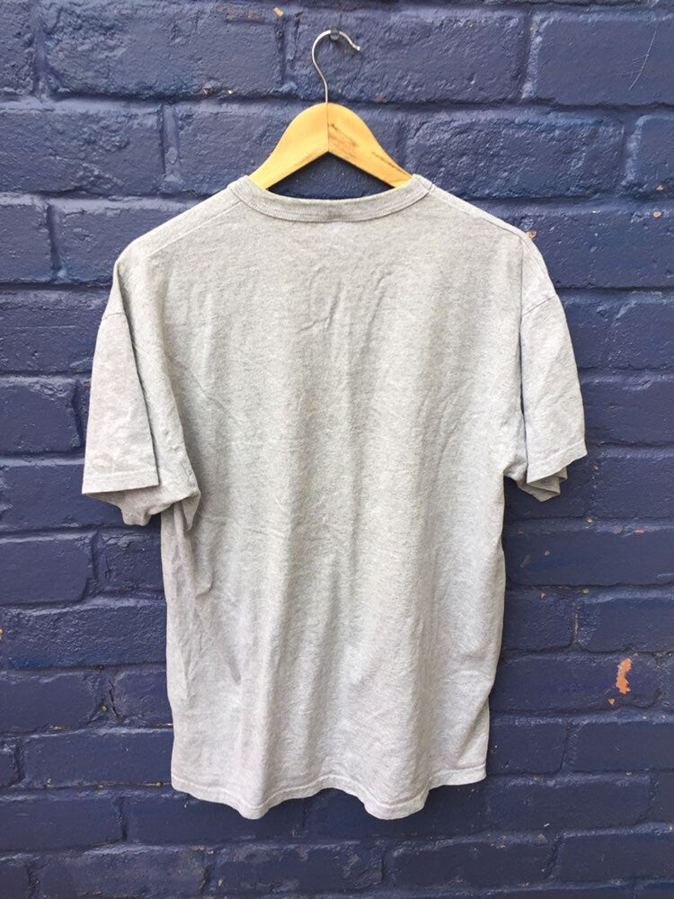 Vintage 90s USA college Bowdoin souvenir grey t-shirt by the cotton exchange size large