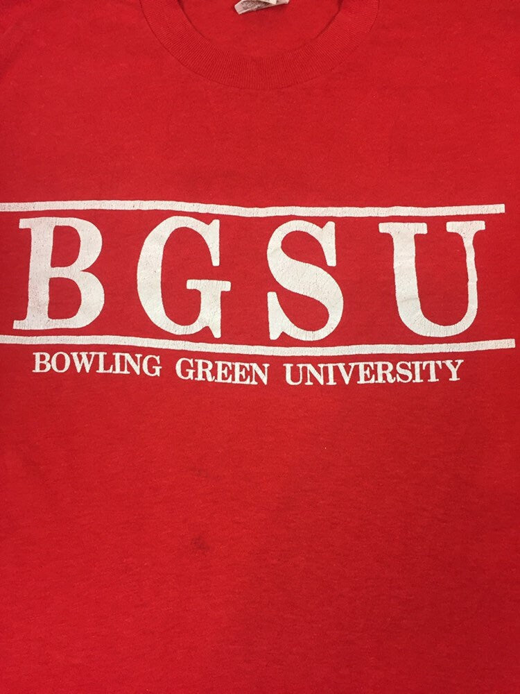 Vintage 80s BGSU Bowling Green University Ohio State USA souvenir t-shirt size medium