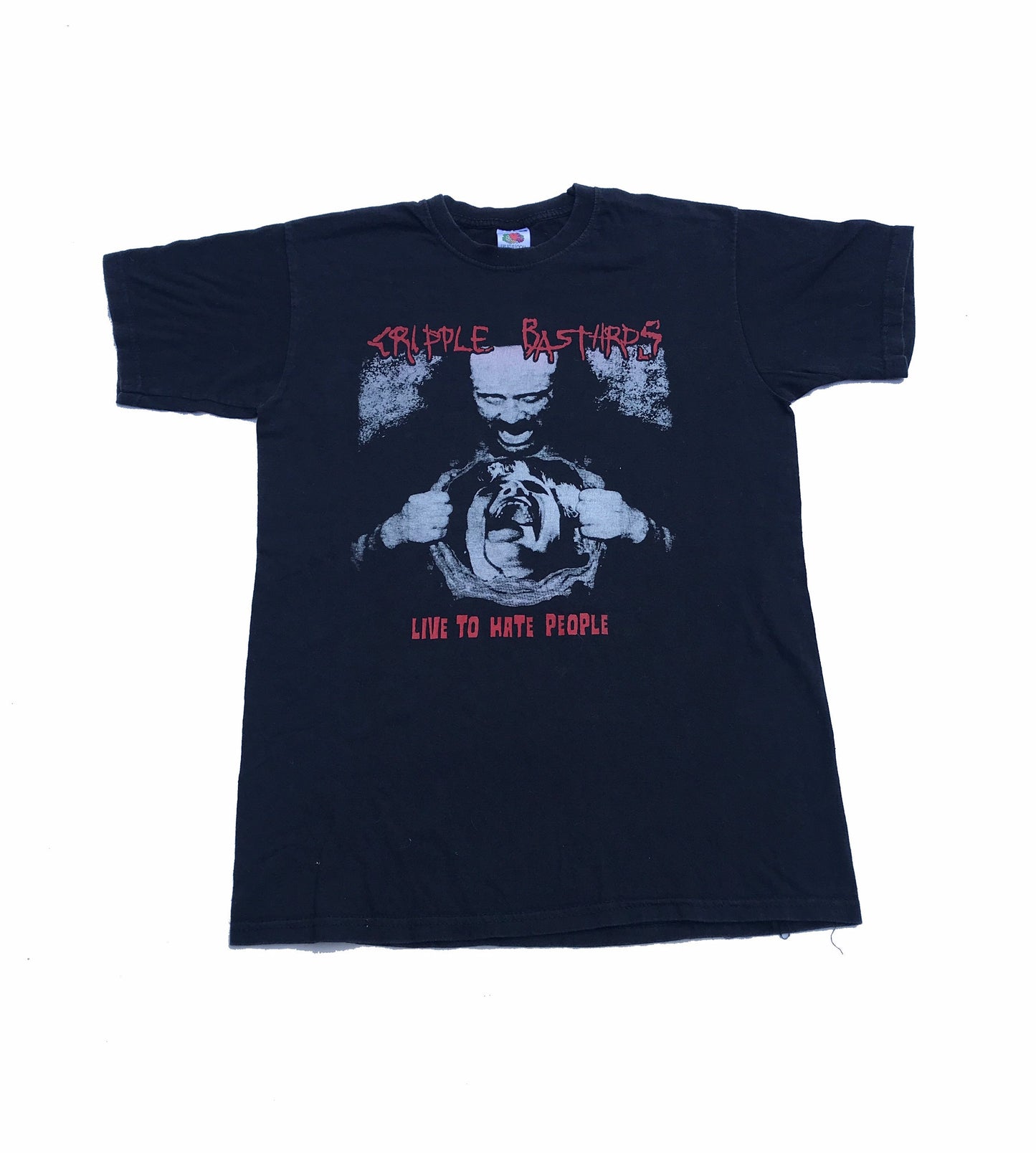 Vintage 1999 Cripple Bastards Live To Hate People music merch t-shirt size small