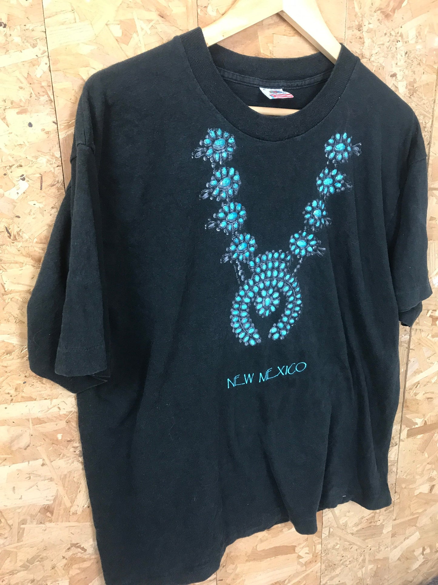 Vintage 90s New Mexico Navajo jewels  Albuquerque USA souvenir black t-shirt size XL