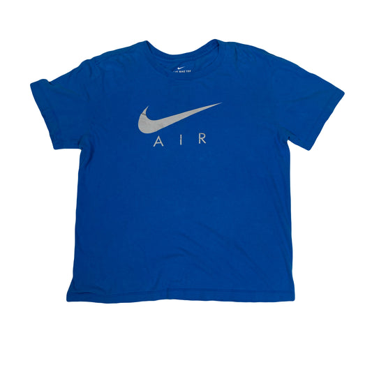 Vintage Y2K Nike Air logo minimal blue t-shirt size medium