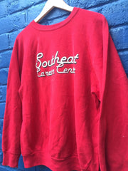 Vintage 80s USA “Southeast Career Center” red crew neck sweater size large