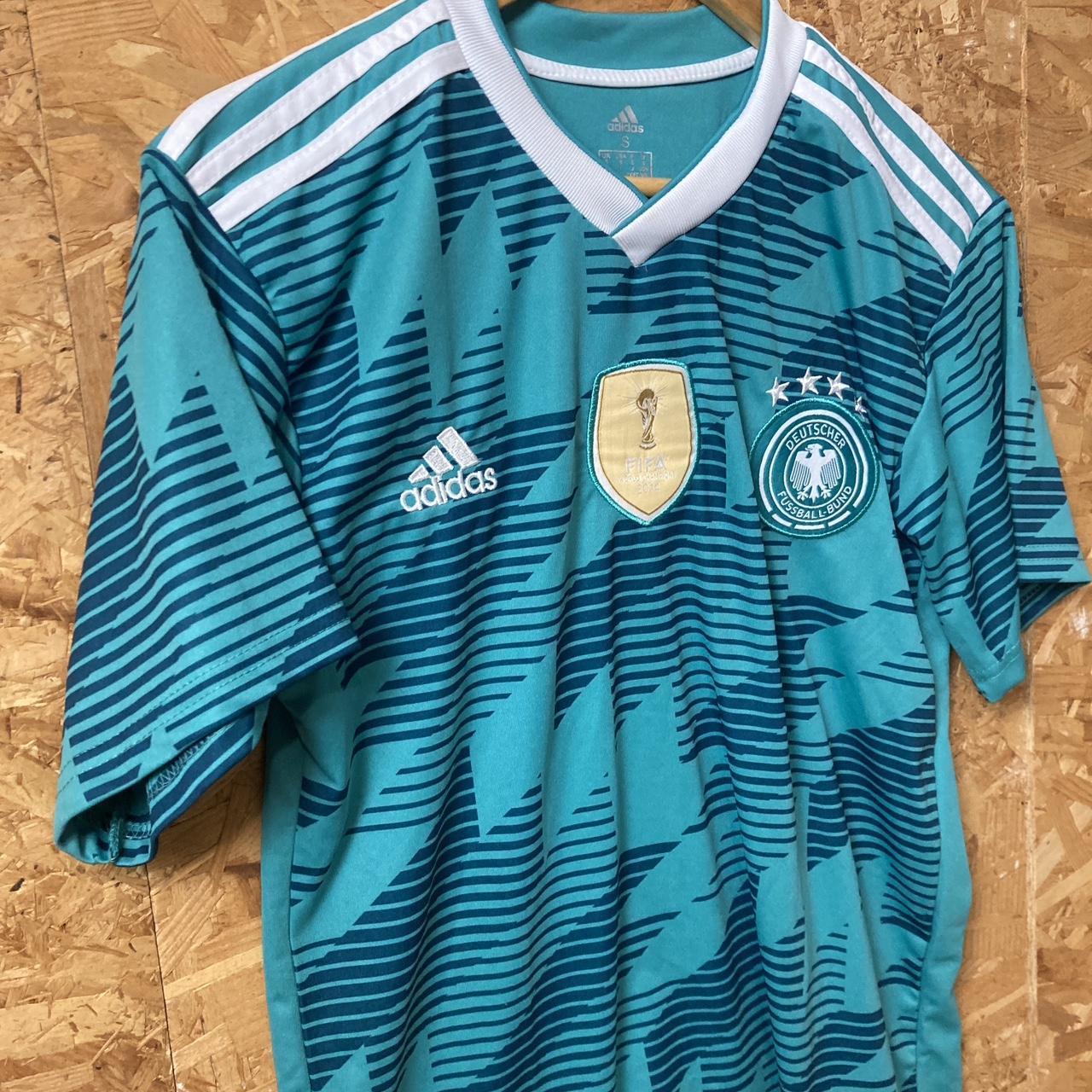 Vintage Y2K Germany 3rd away kit in funky green geometric print