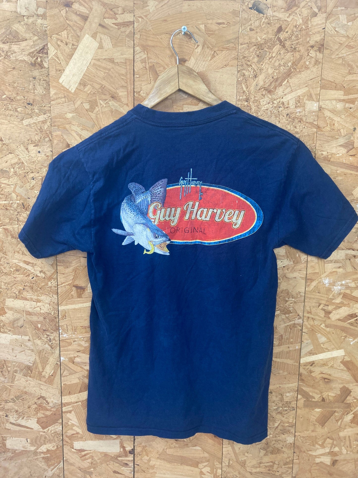 Vintage navy blue Guy Harvey Fishing T-Shirt with Fish graphics size small