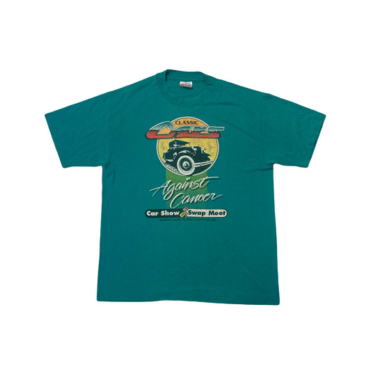 Vintage 93 green classic car meet single stitch souvenir t-shirt size large