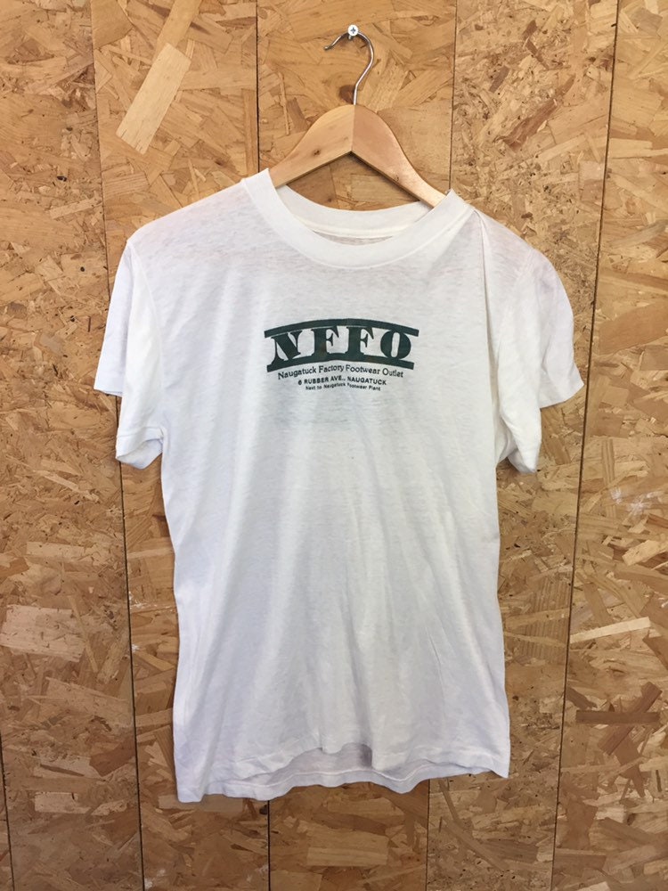 Vintage 90s NFFO Specs Naugatuck USA farming Souvenir white t-shirt size small