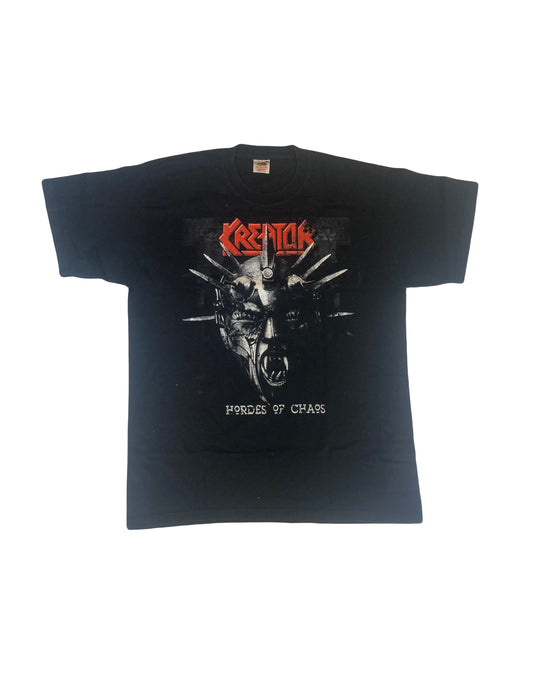 Vintage 00 Kreator Hordes of Chaos band t-shirt size large by fruit of the loom