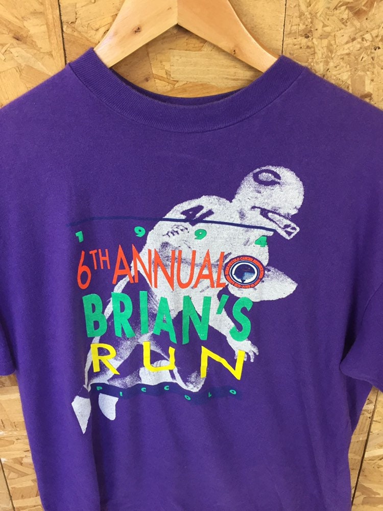 Vintage 1994 Brian’s 6th Annual fun run Chicago purple quirky USA souvenir t-shirt size large