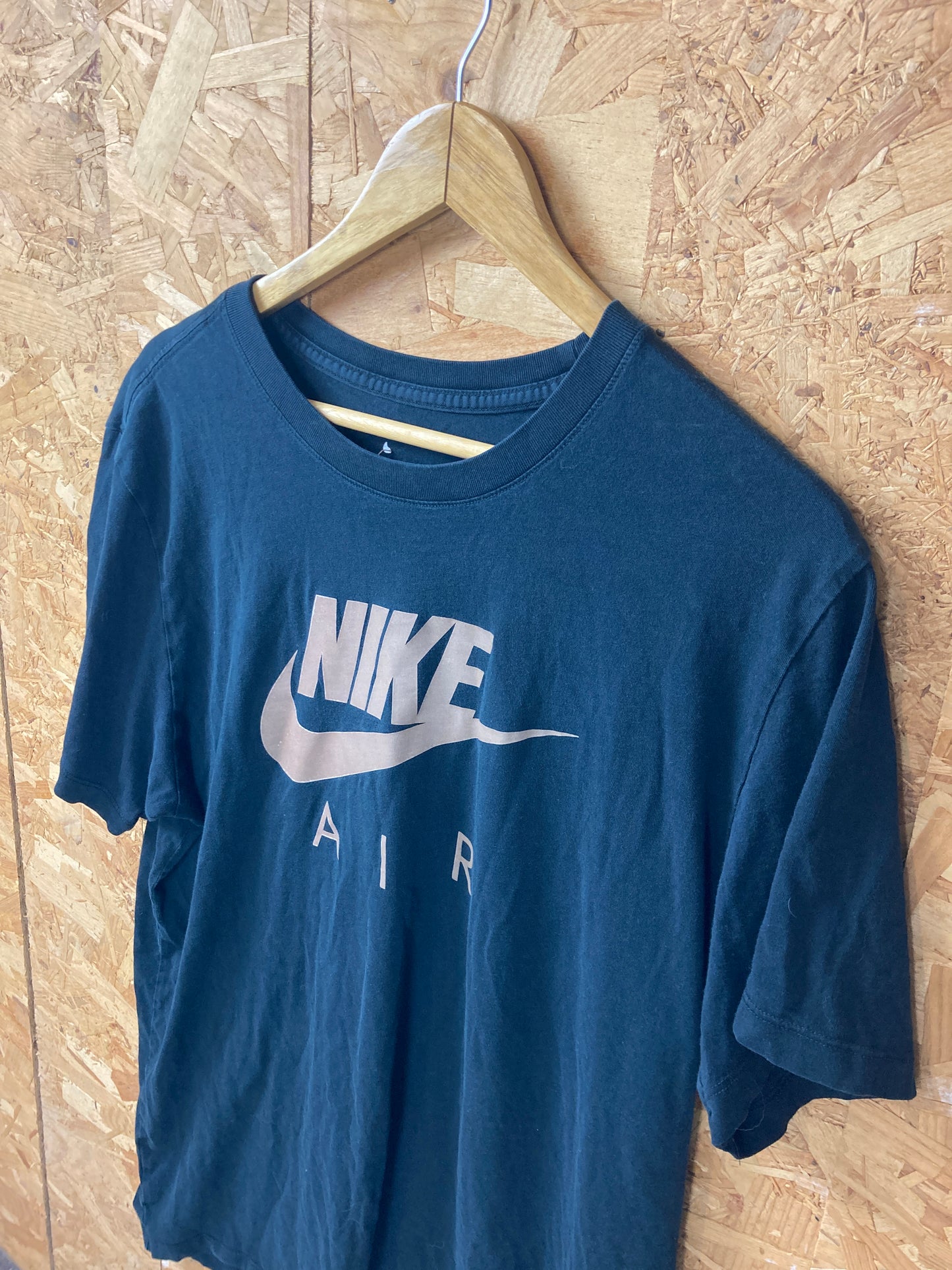 Vintage Y2K Black Nike Air brown swoosh logo t-shirt size XL