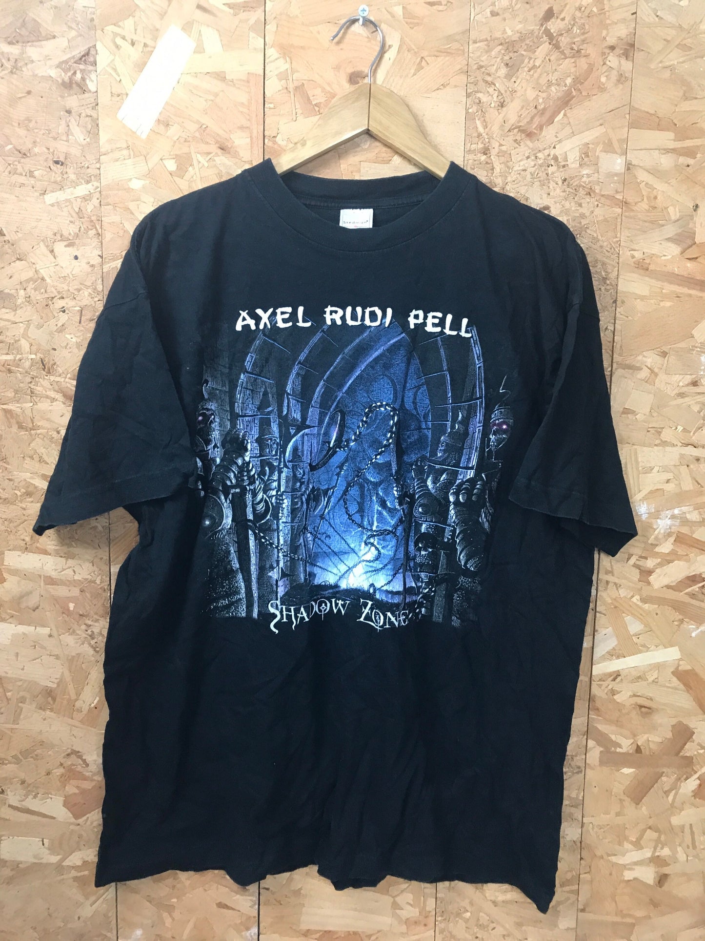 Rare Vintage 00s Axel Rudi Pell Shadow Zone tour dark metal german rock band tour t-shirt size XL