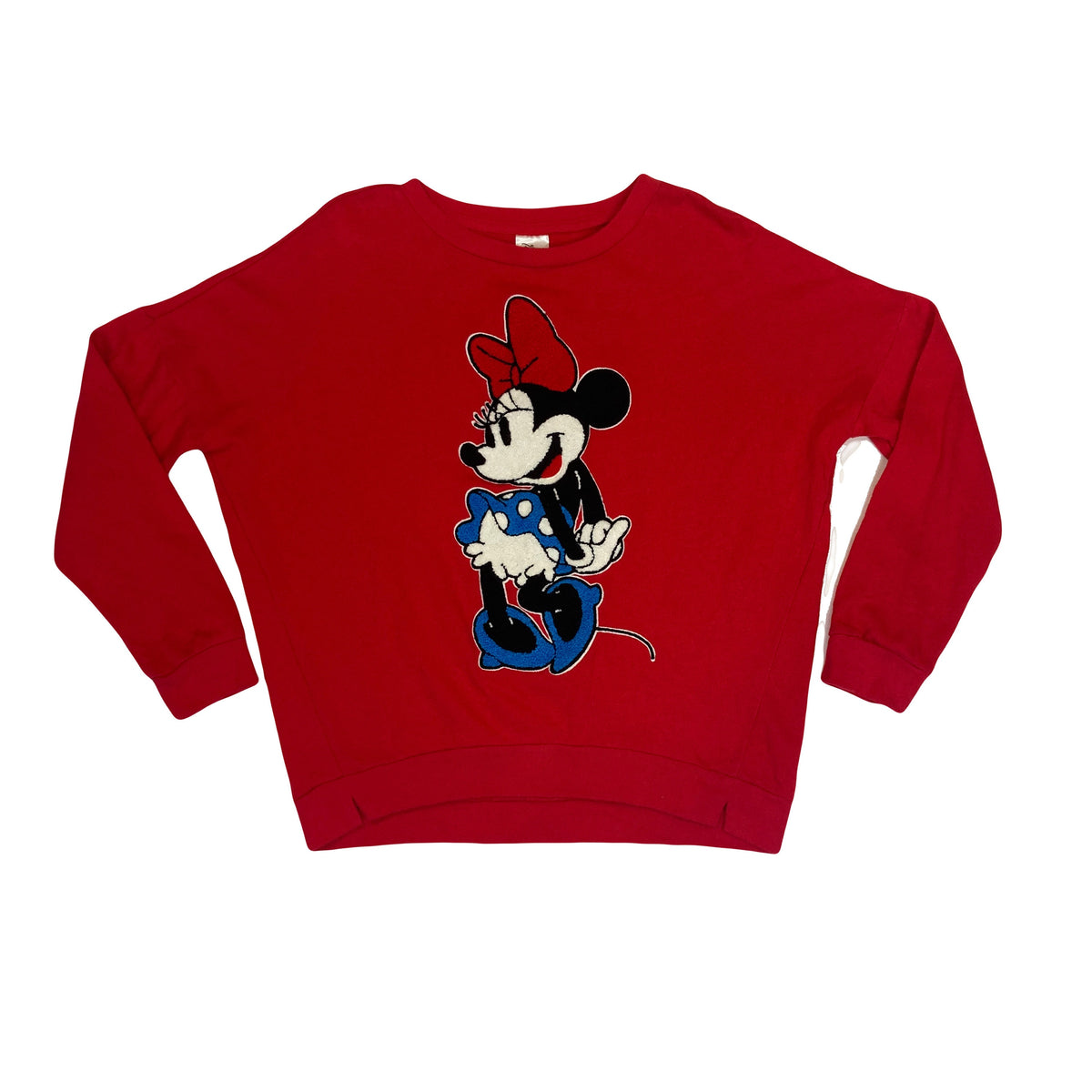 Vintage Y2K Walt Disney Mini Mouse  textured red sweater size medium