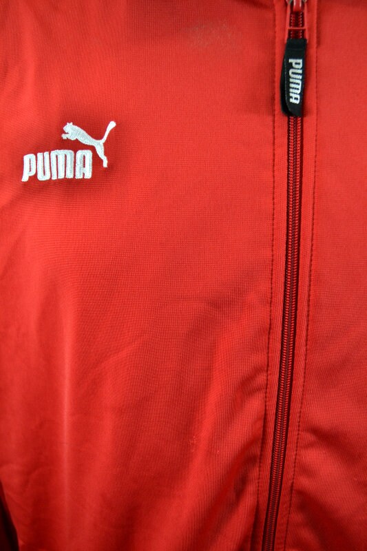 Vintage 90s red black number 8 German football team track top size XL by Puma