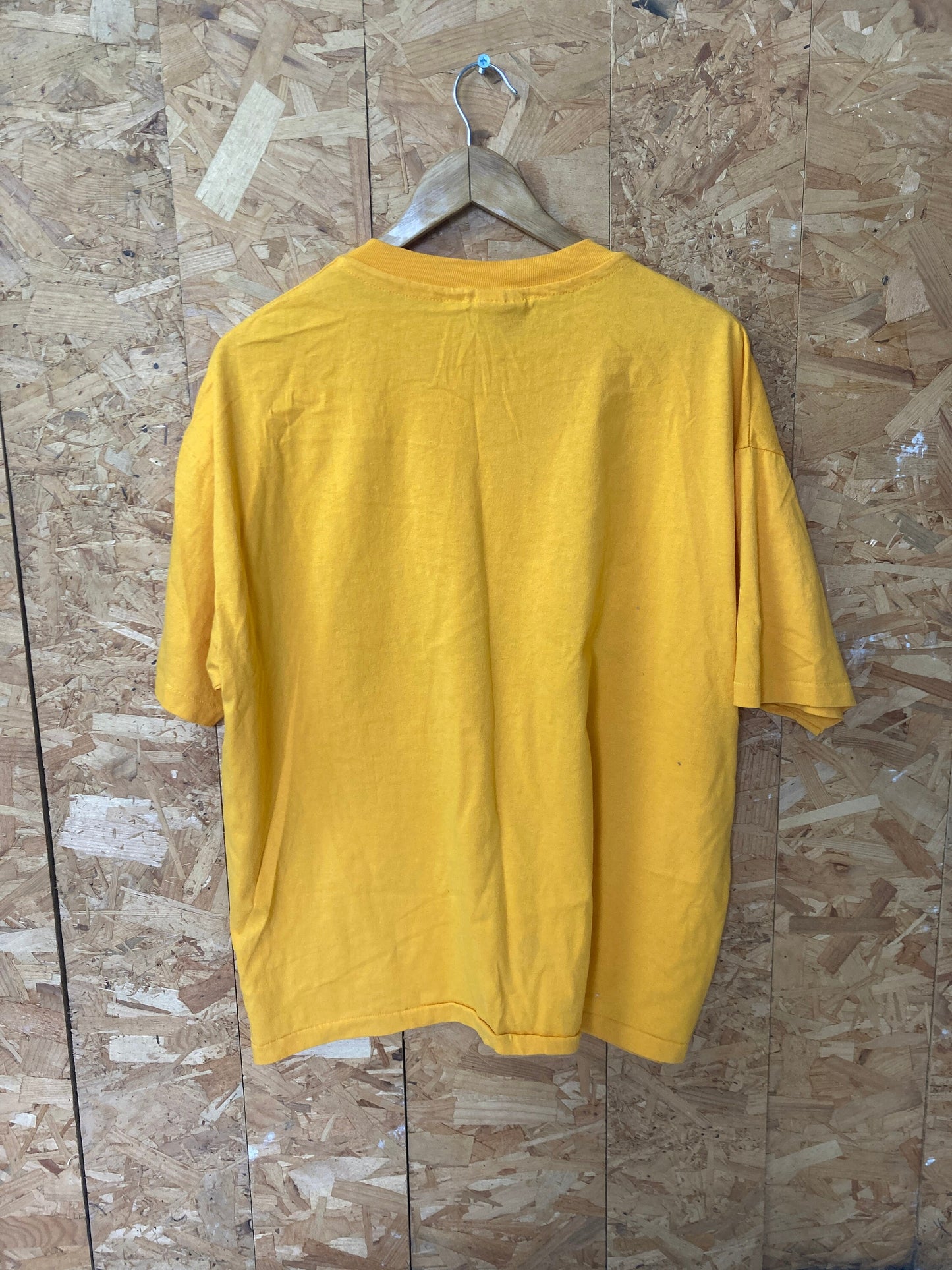 Vintage 90s Business Expo 95' Wichita Falls Texas Quirky typography USA souvenir yellow t-shirt size XL