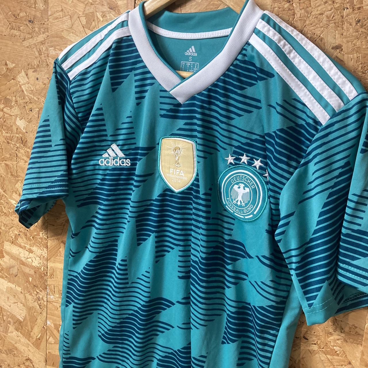 Vintage Y2K Germany 3rd away kit in funky green geometric print