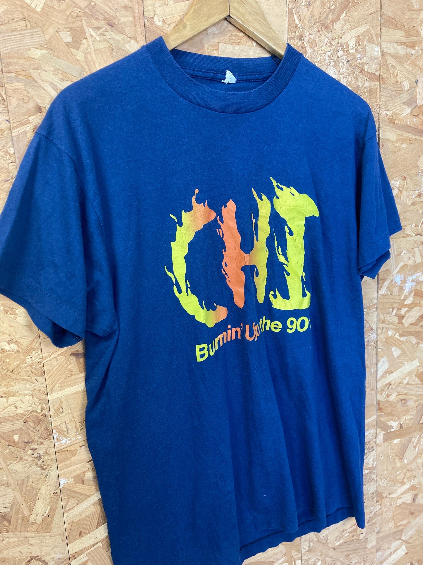 Vintage 90s CHI burning up the 90’s souvenir navy blue t-shirt size XL by screen stars