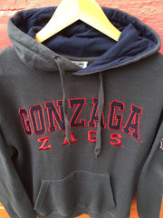 Vintage 90s Gonzaga Zags USA College basketball team grey hoodie size small oversized fit