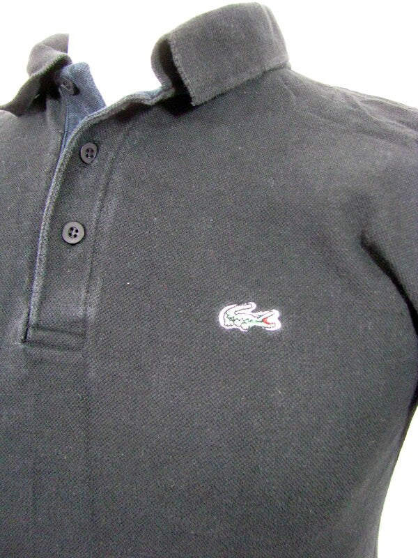 Vintage 90s Lacost black polo shirt size small