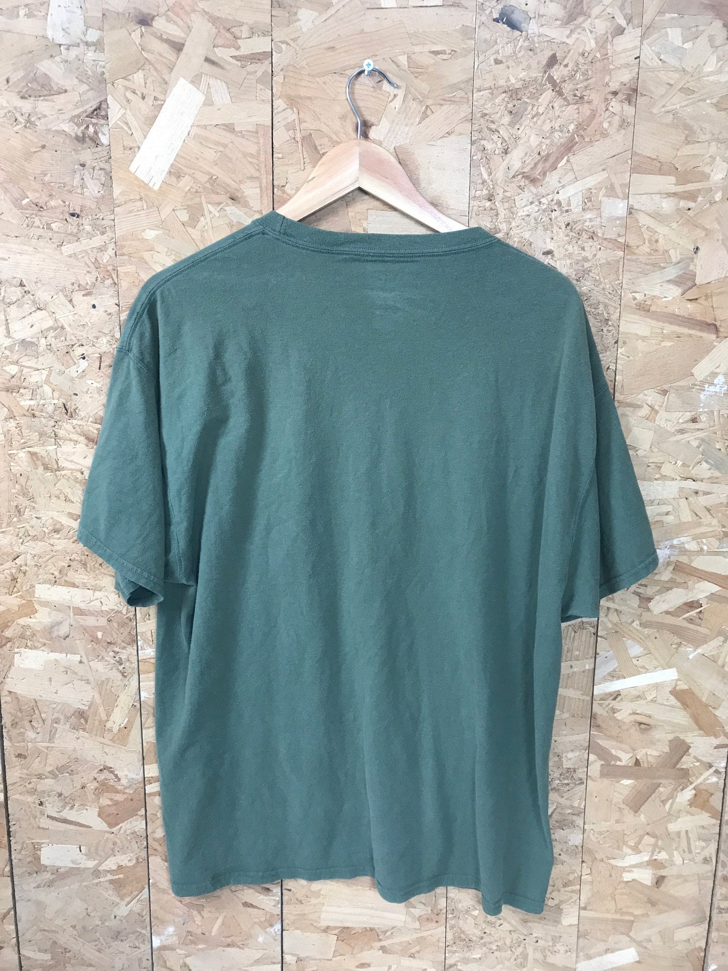 Vintage Y2K Champion spell out olive dark green training t-shirt size XL