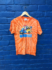 Vintage 90s orange tie dye quirky USA ice cream t shirt size small