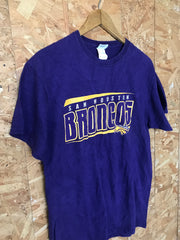 Vintage 90s Sam Houston Broncos USA college team sports souvenir purple t-shirt size medium
