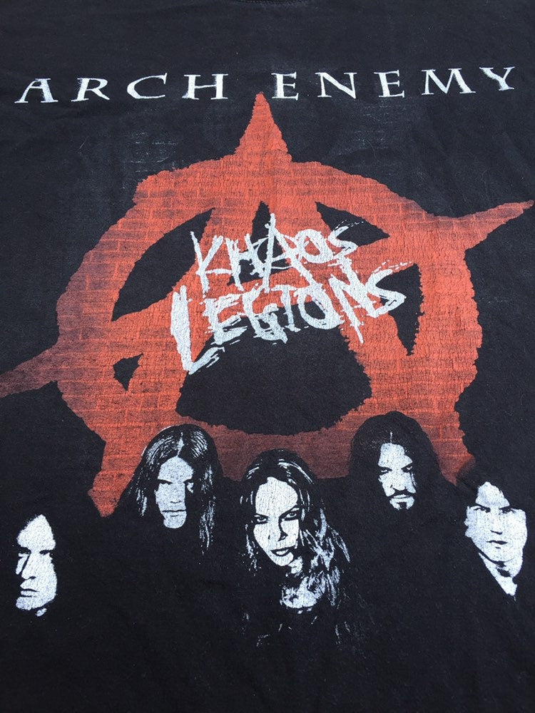 Vintage Arch Enemy Khaos Legions No Gods No Masters Swedish melodic rock band t-shirt size medium