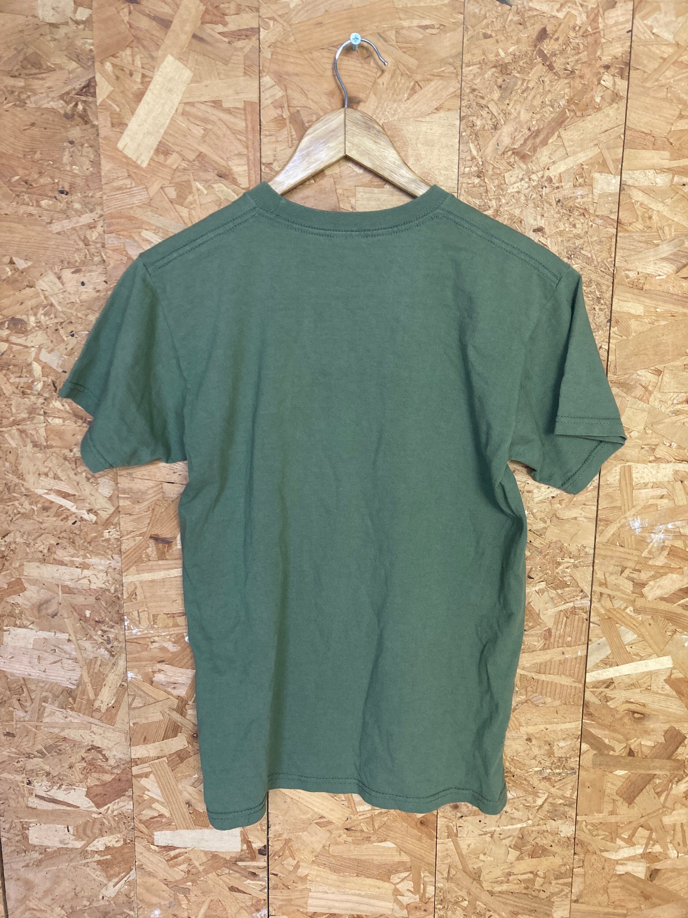 Vintage Y2K grungy olive green Bob Marley Rastaman Vibrations retro vtg music merch band t-shirt size small