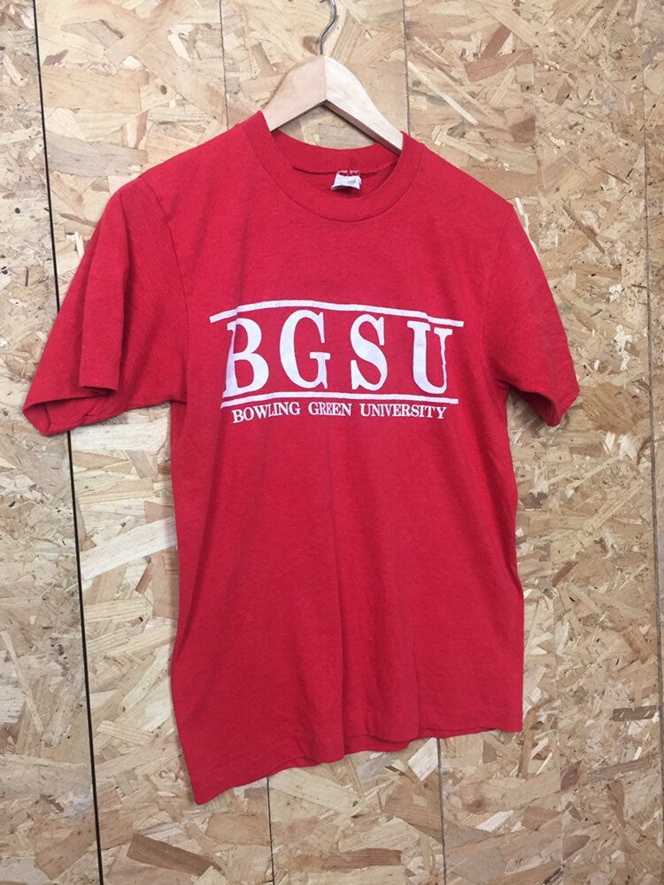 Vintage 80s BGSU Bowling Green University Ohio State USA souvenir t-shirt size medium