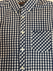 Vintage Ben Sherman black gingham check long sleeve Mod skinhead retro punk shirt size small