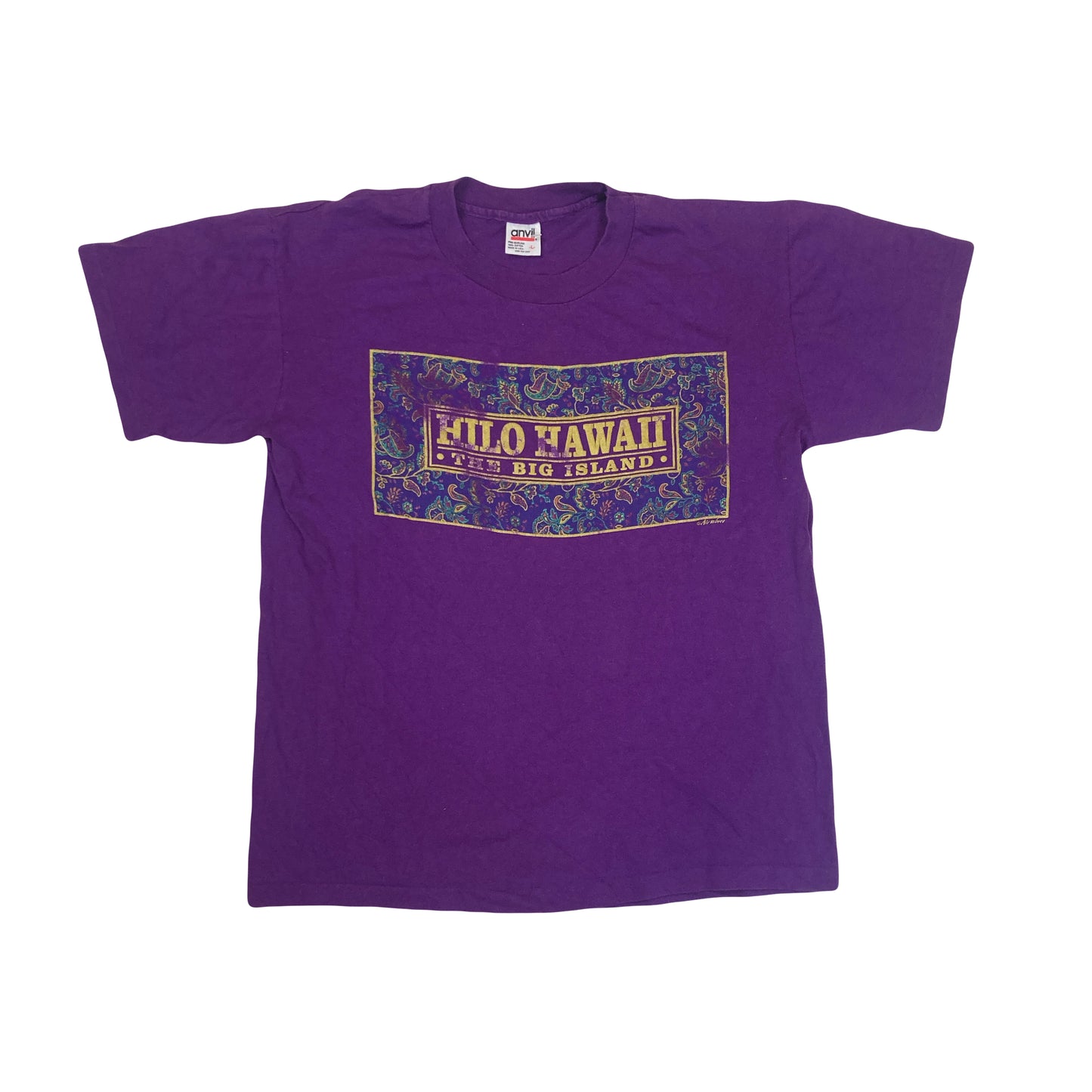 Vintage 90 purple Hilo Hawaii USA single stitch souvenir t-shirt size large