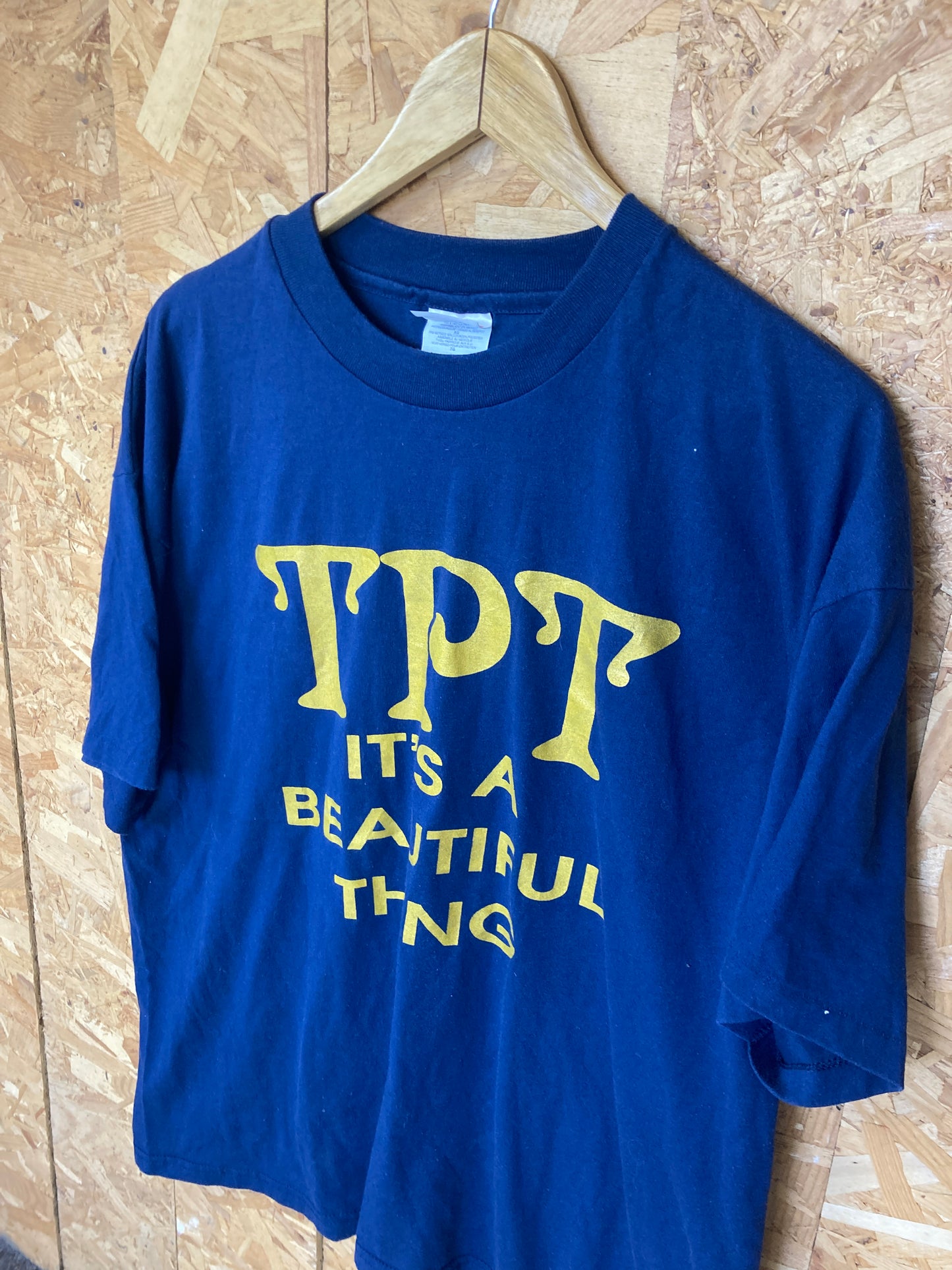 Vintage 90s TPT its a beautiful thing navy blue gold souvenir t-shirt size XL