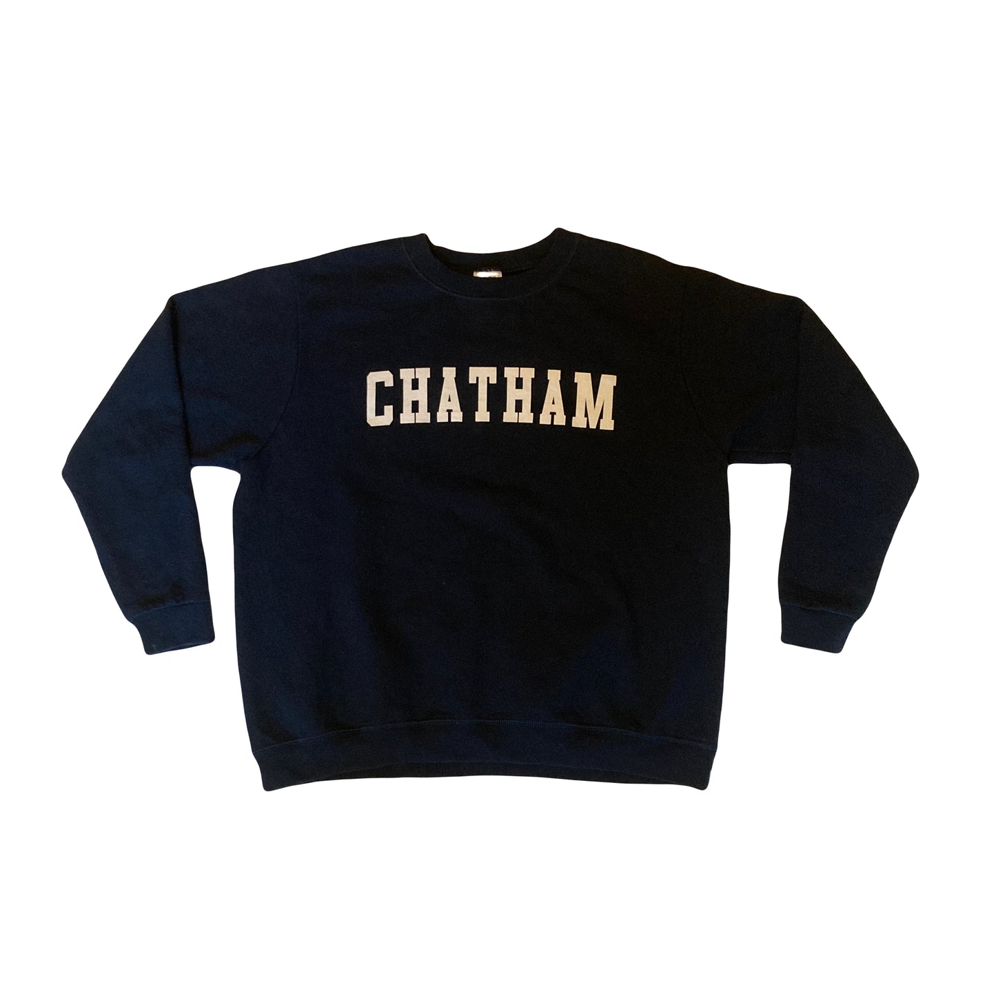 Vintage Y2K black CHATHAM  USA college crew neck sweater size large