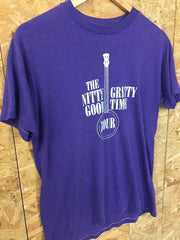 Vintage 80s Nitty Gritty Good Time Four band  purple quirky USA souvenir t-shirt size large