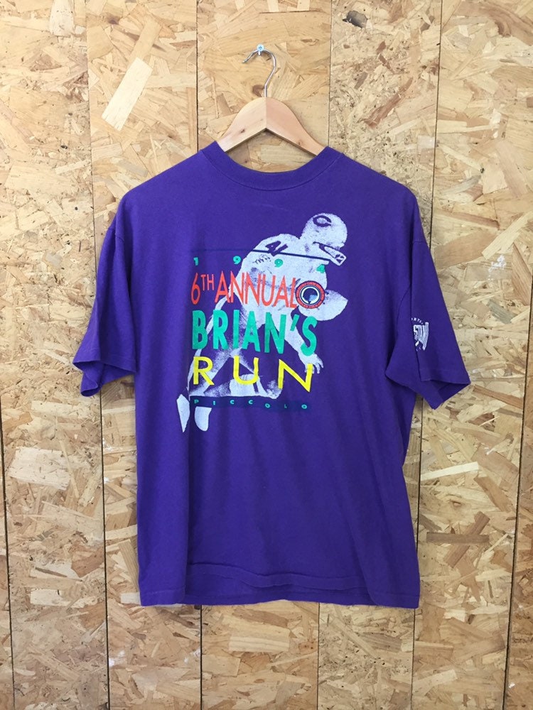 Vintage 1994 Brian’s 6th Annual fun run Chicago purple quirky USA souvenir t-shirt size large