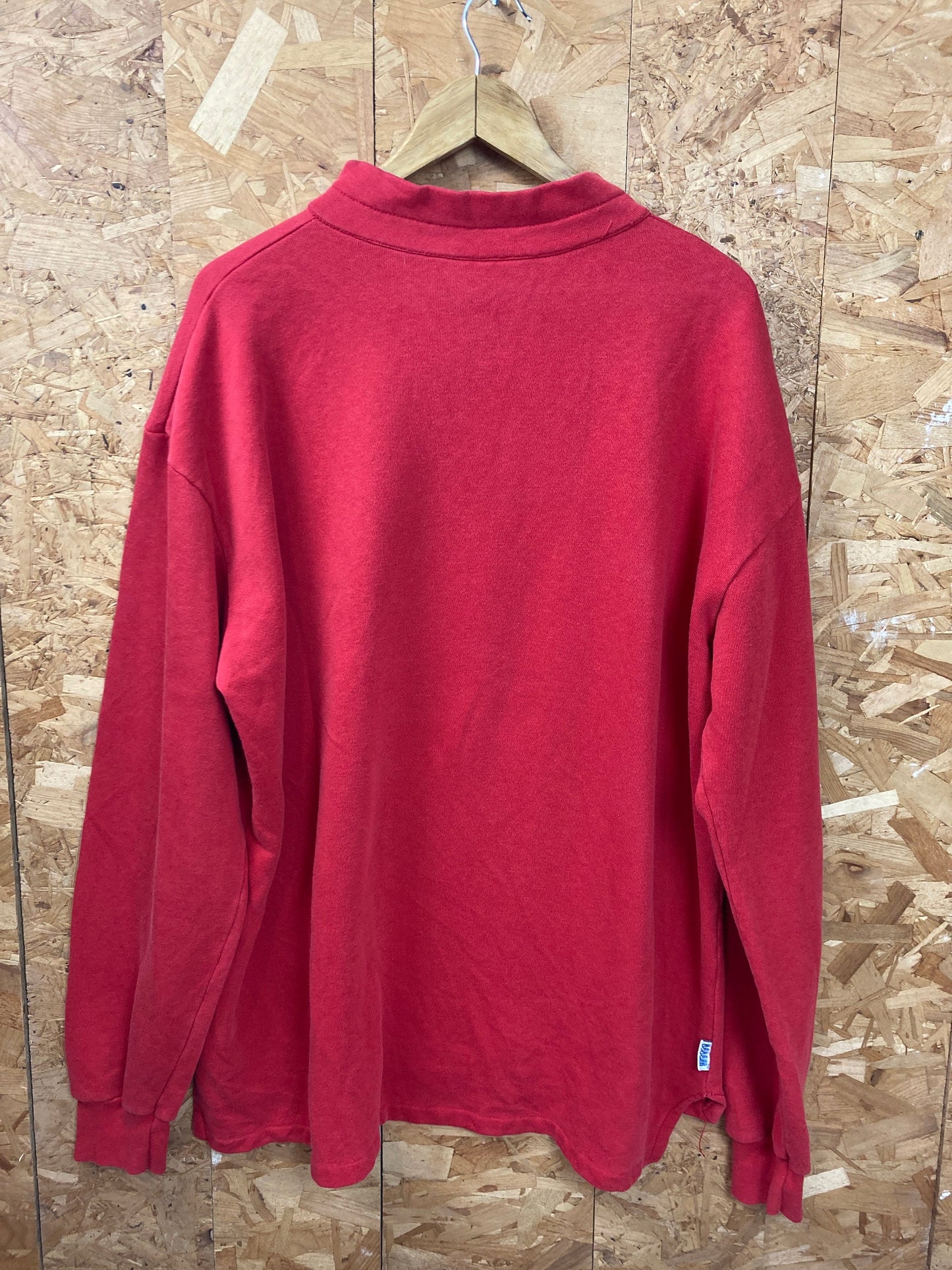 Vintage 80s Iowa Cyclones USA red oversized quarter zip style sweater size X-large