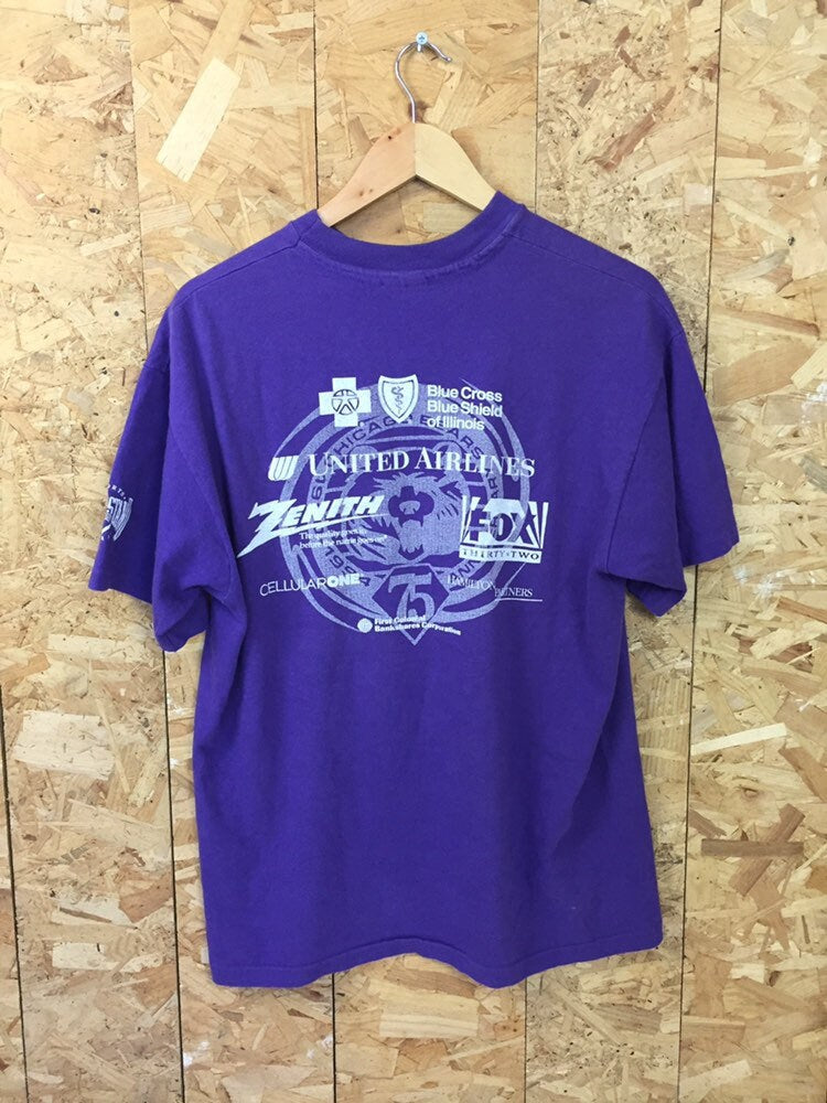 Vintage 1994 Brian’s 6th Annual fun run Chicago purple quirky USA souvenir t-shirt size large