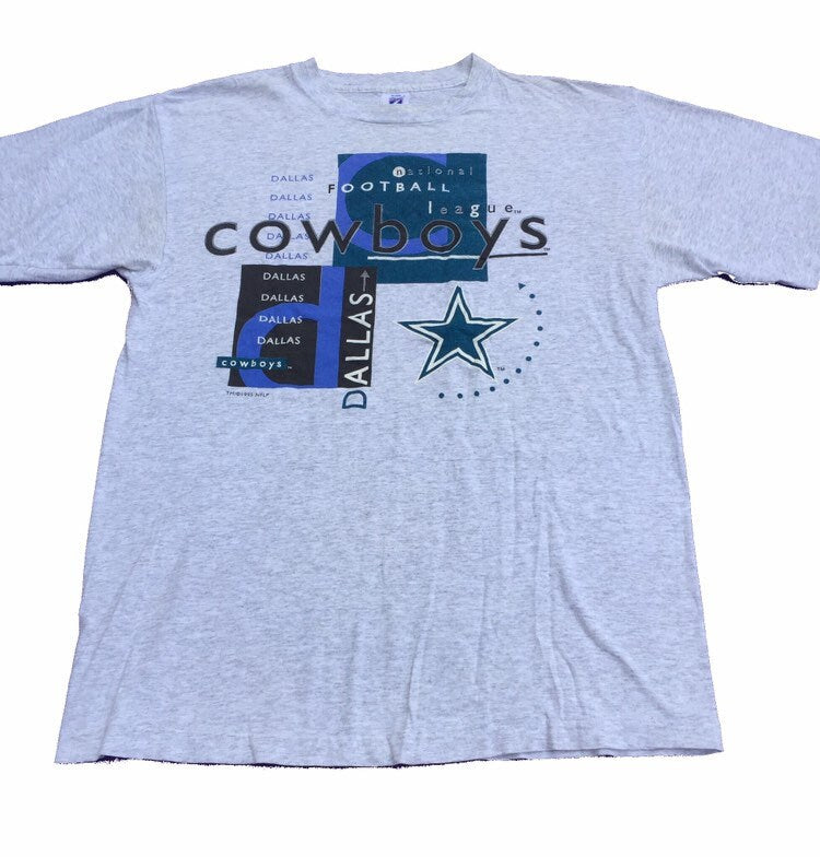 Vintage 95 Dallas Cowboys NFL football USA souvenir grey marl t shirt size xlarge