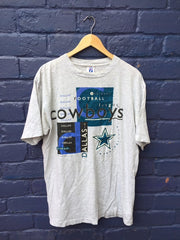 Vintage 95 Dallas Cowboys NFL football USA souvenir grey marl t shirt size xlarge