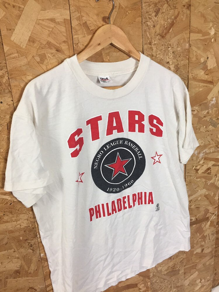 Vintage 90s USA Philadelphia Stars baseball team Souvenir white red t-shirt size large