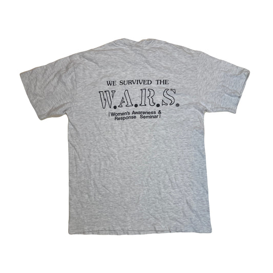 Vintage 90s I survived the W.A.R.S grey USA souvenir quirky t-shirt size medium