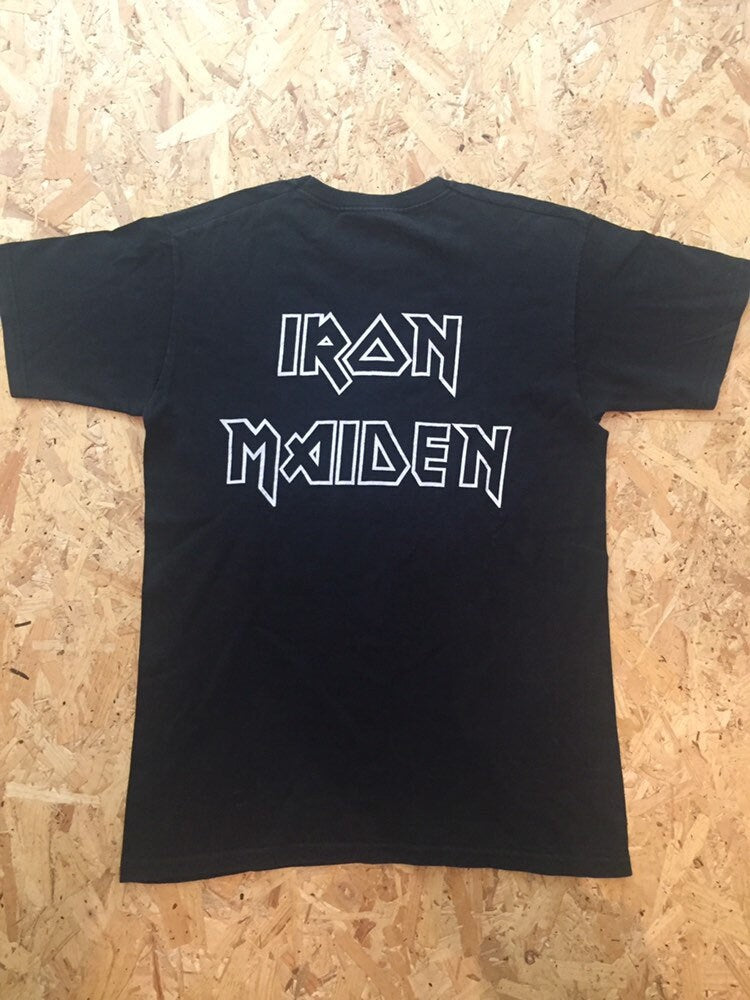 Vintage 90s Iron Maiden Killers band rock t-shirt double sided print size small