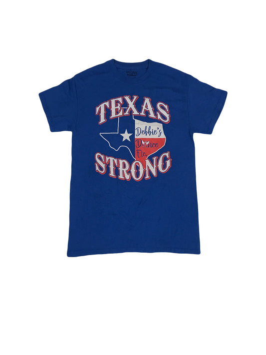 Vintage 90s Quirky Debbies Dance Ect - Texas Strong souvenir USA blue t-shirt size small