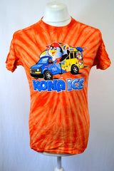 Vintage 90s orange tie dye quirky USA ice cream t shirt size small