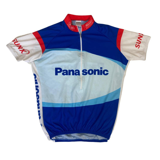 Vintage 90s German made panasonic sunx sponsored minimal mens jersey red white blue size XL